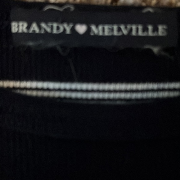 Brandy Melville striped top (navy, yellow, white, pink) - Picture 2 of 2